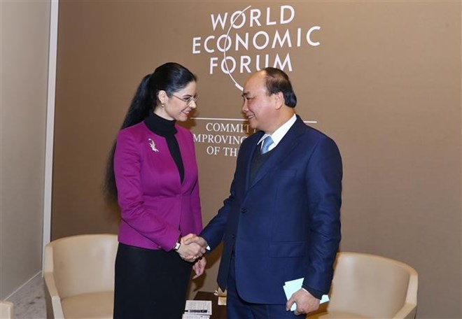 Prime Minister meets with foreign leaders in Davos ảnh 2