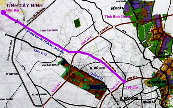 Construction project of Ho Chi Minh City- Moc Bai Expressway 