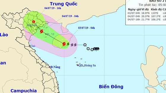 Newly- formed low pressure zone in the East Sea 