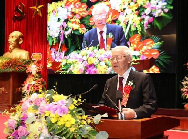 Party General Secretary and President Nguyen Phu Trong speaks at the event (Photo: VNA)