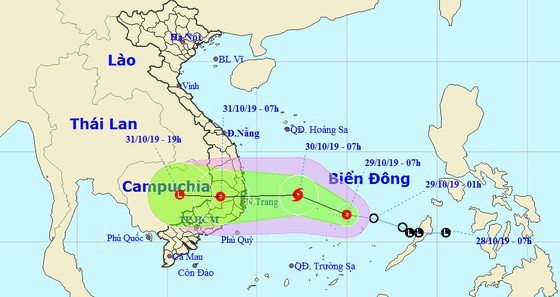 A tropical low pressure system is operating powerfully in the East Sea (Photo: NHMFC)