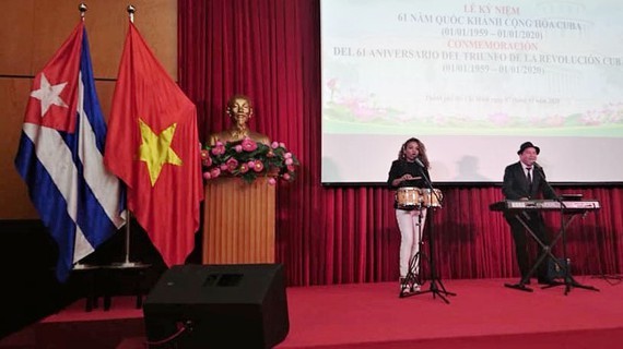 Celebration of 61 years of Cuba's National Day at ai Gon Giai Phong Newspaper Building