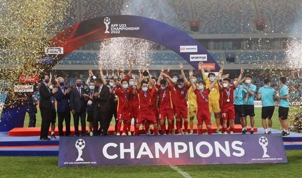 Vietnam’s U23 football team welcomed home ảnh 1 Vietnam’s U23 football team welcomed home ảnh 1