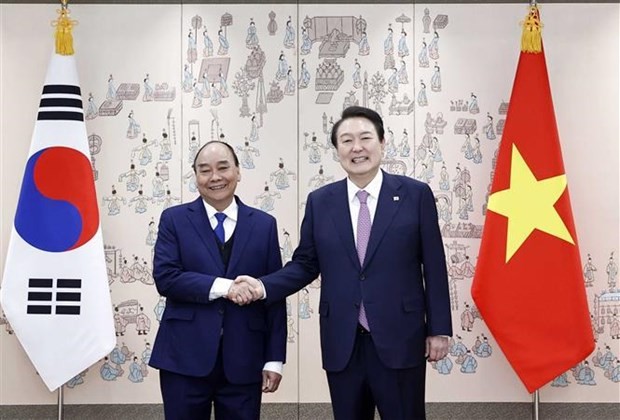 Welcome ceremony held in Seoul for President Nguyen Xuan Phuc ảnh 2