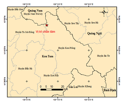 Earthquakes hit Northwestern, Central Highlands regions in recent 6 days