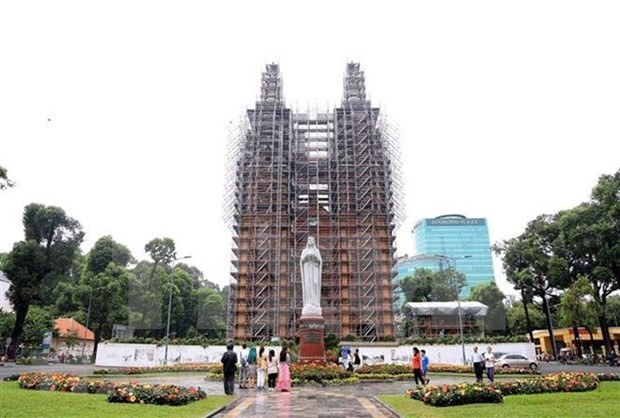 Saigon Notre-Dame Cathedral’s crosses to be restored in Belgium (Photo: VNA) Saigon Notre-Dame Cathedral’s crosses to be restored in Belgium (Photo: VNA)