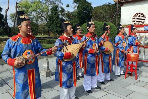 Nha nhac refers to a broad range of musical and dance styles performed at the Vietnamese royal court. (Photo: VNA)