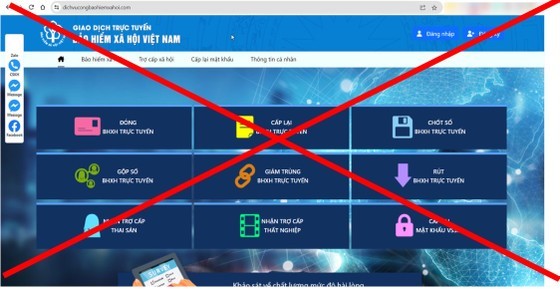 A fake website of Vietnam Social Security's public service portal is warned. A fake website of Vietnam Social Security's public service portal is warned.