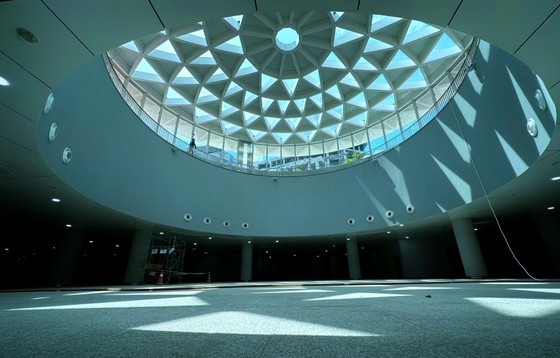 The lotus-shaped skylight in the underground Ben Thanh station The lotus-shaped skylight in the underground Ben Thanh station