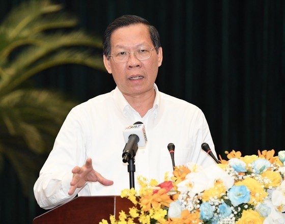 Chairman of Ho Chi Minh City People's Committee Phan Van Mai speaks at the conference. (Photo: Viet Dung) Chairman of Ho Chi Minh City People's Committee Phan Van Mai speaks at the conference. (Photo: Viet Dung)
