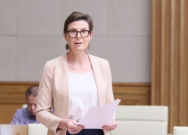 WHO Representative in Vietnam Angela Pratt addresses the meeting. (Photo: VNA) WHO Representative in Vietnam Angela Pratt addresses the meeting. (Photo: VNA)