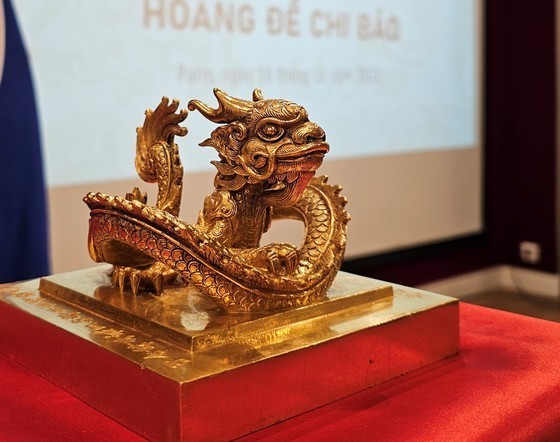The “Emperor&apos;s Treasure” golden seal is a royal treasure of the Vietnamese Nguyen Dynasty.