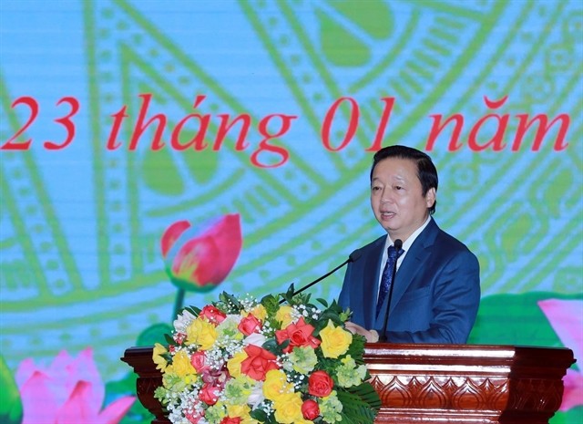 Deputy Prime Minister Tran Hong Ha gives a speech at the conference. (Photo: VNA) 328287-ha-1429.jpg