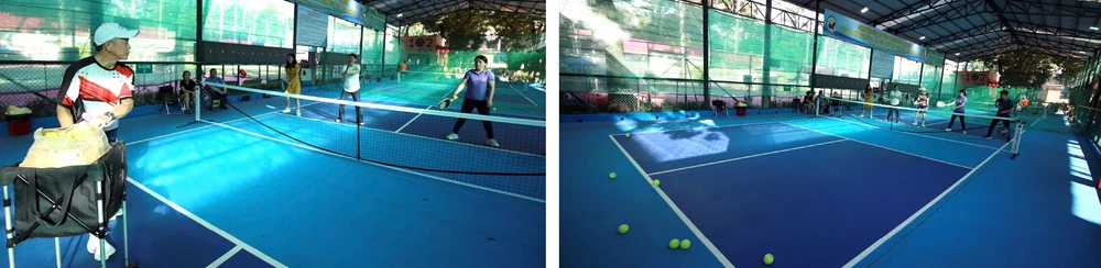 People experience at two pickleball courts at the Ho Chi Minh City Labor Cultural Palace. j.jpg