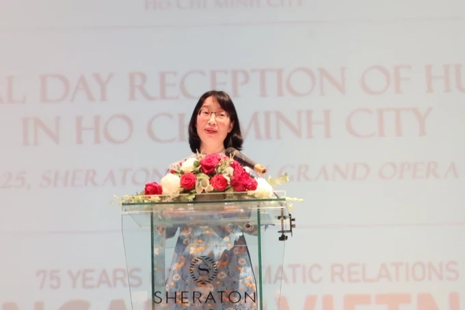 Vice Chairwoman of the Ho Chi Minh City People's Committee Tran Thi Dieu Thuy speaks at the ceremony. (Photo: SGGP/ Thuy Vu) img-8216-7691-2929.jpg