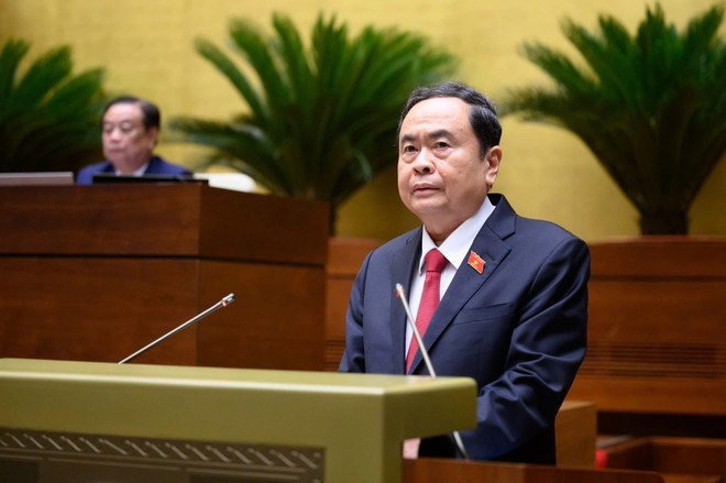 NA Chairman Tran Thanh Man speaks at the session. (Photo: VNA) na-8244.jpg