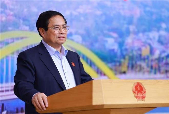 PM Pham Minh Chinh speaks at the 17th meeting of the State steering committee for national and key transport projects on May 10. (Photo: VNA) state-steering-committee-for-national-and-key-transport-projects-2.jpg