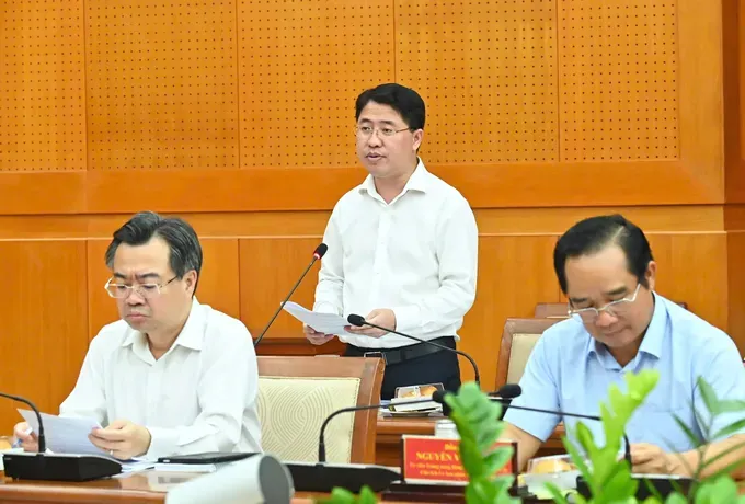 Mr. Pham Hong Son, Chief of the Office of the Ho Chi Minh City Party Committee, delivers a speech. (Photo: SGGP/ Viet Dung) 15bf3f77329486cadf85-9863-8738.jpg