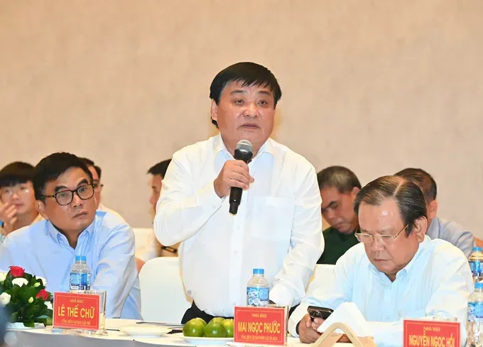 Tuoi Tre Newspaper’s Editor-in-Chief Le The Chu speaks at the working session. (Photo: SGGP/ Viet Dung) img-6297-1251-3463.jpeg