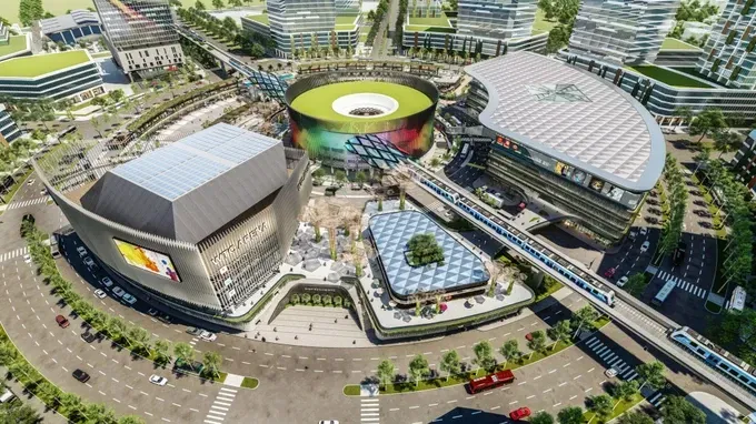Perspective of the A1 roundabout area in the center of Binh Duong new city, which is the proposed site for the metro station. photo-1-1-8212-2599-2479.jpg