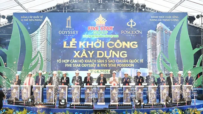 A groundbreaking ceremony for the two international five-star condo-hotel complexes, including Five Star Odyssey and Five Star Poseidon. z6727302087384-763d1c2d4c483a321f0606ad3c62cc44-8556-950.jpg