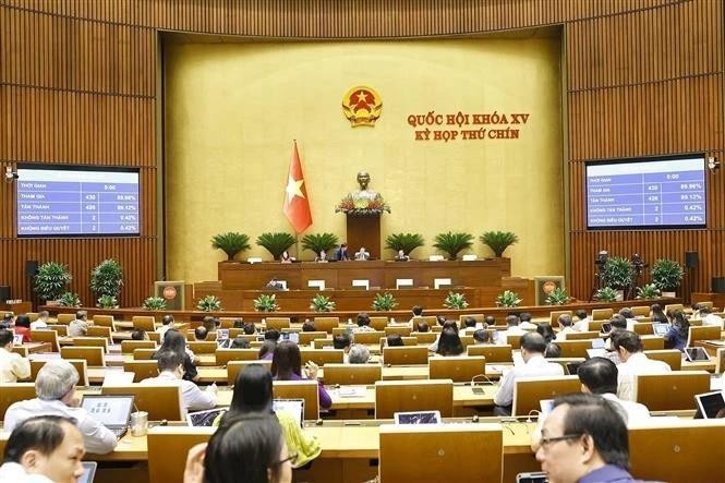 The National Assembly adopts the revised Law on State Budget on the morning of June 25, 2025. (Photo: VNA) qhsang2662025.jpg