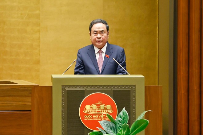NA Chairman Tran Thanh Man speaks at the closing sitting of the NA's 9th session (Photo: VNA) tran-thanh-man.jpg