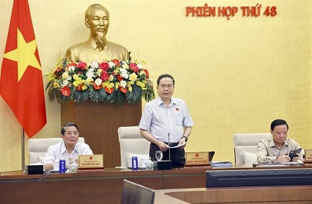 NA Chairman Tran Thanh Man delivers opening remarks at the 48th session of the National Assembly Standing Committee. (Photo: VNA) 442706_Original (14).jpg