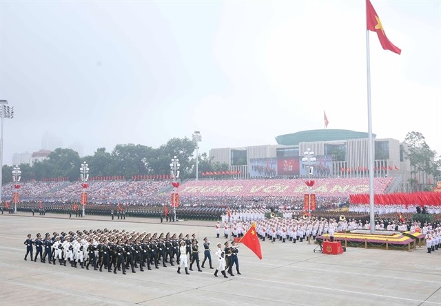 The military formation from China marches past the grandstand at Ba Dinh Square in Hanoi on September 2, 2025. 447456_5260409803128346_qdtqq.jpg