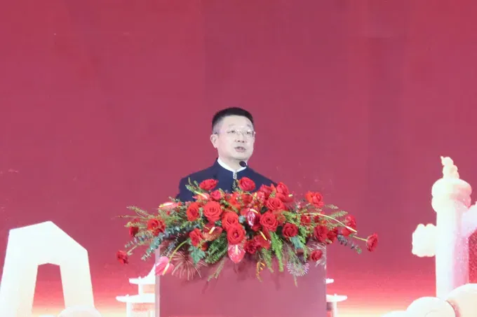 Consul General of China in Ho Chi Minh City Tang Li speaks at the reception celebrating the 76th National Day of the People’s Republic of China. (Photo: SGGP/ Thuy Vu) tq-6771-6264.jpg