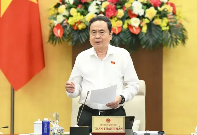 National Assembly Chairman Tran Thanh Man delivers closing remarks at the 49th session of the NA Standing Committee. (Photo: Viet Chung) 2-6631-1024.jpg