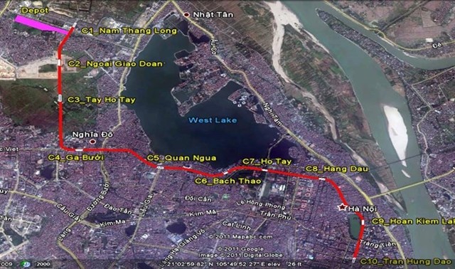 The construction plan for the Nam Thang Long–Tran Hung Dao section of Hanoi’s Metro Line 2. Photo courtesy of Hanoi Metropolitan Railway Management Board (MRB) 454331_5287322339362575_mtlt.jpg