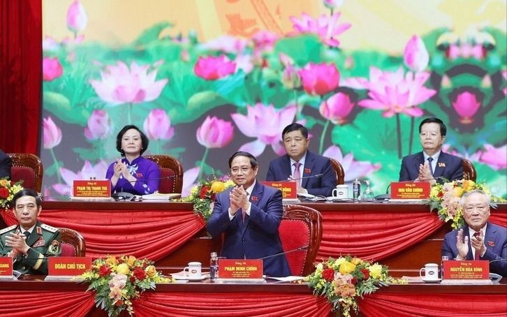 The Presidium of the first Congress of the Government Party Organisation for the 2025-2030 tenure. (Photo: VNA) presidium.jpg