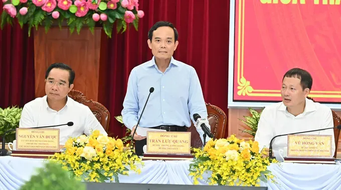 Ho Chi Minh City Party Secretary Tran Luu Quang speaks at the conference. (Photo: SGGP/ Viet Dung) 21-10-1-5544-8642.jpg