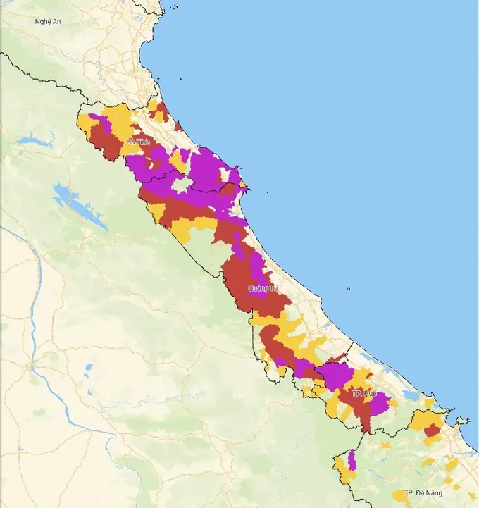 Map showing areas at risk of flash floods as of the evening of October 30. Source: National Center for Hydro-Meteorological Forecasting (NCHMF) img-3969-6286-6909.jpeg