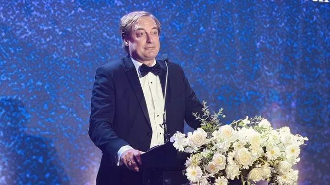 EuroCham Chairman Bruno Jaspaert speaks at the ceremony. (Photo: SGGP/ Dinh Du) ong-bruno-jaspaert-1325-3450.jpg