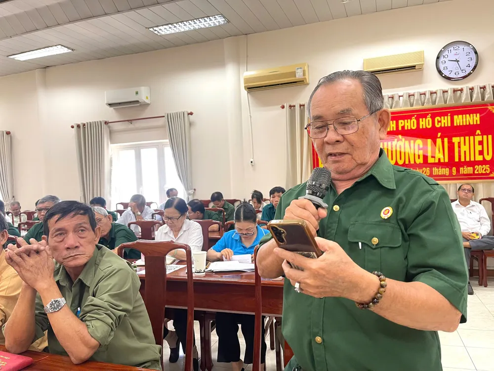 Các cựu chiến binh đóng góp nhiều ý kiến tâm huyết, trí tuệ tại hội nghị ccb 1.jpg