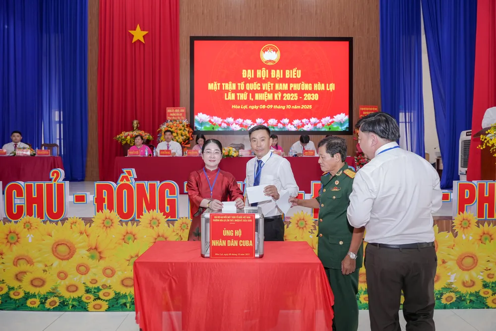 Phát động chương trình ủng hộ đồng bào Cuba Hòa Lợi 3.jpg