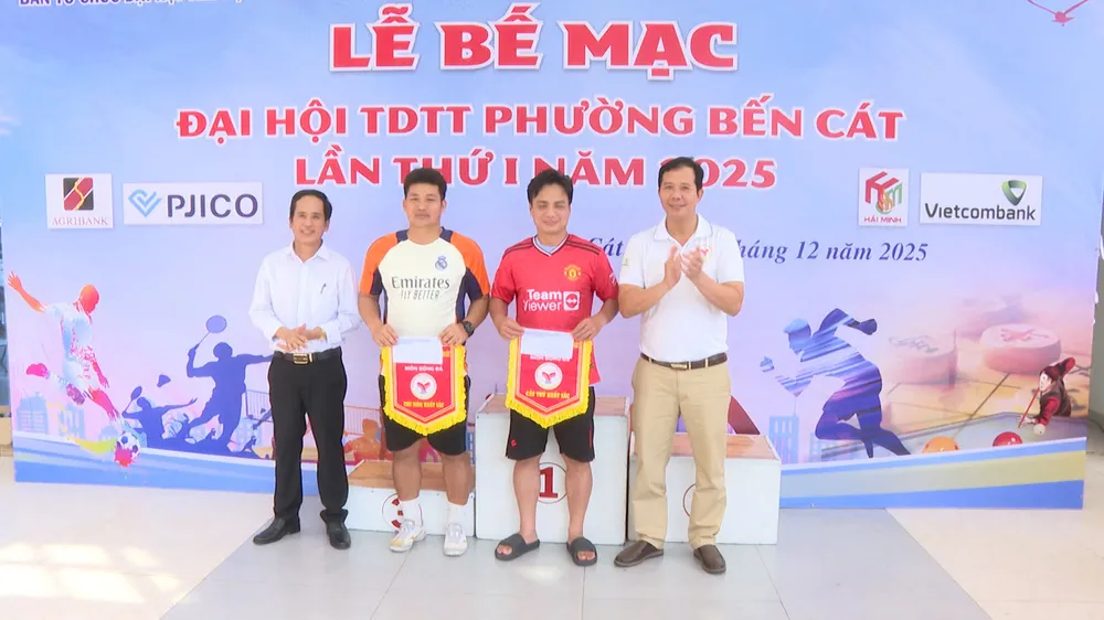 Bế mạc Đại hội Thể thao phường Bến Cát lần thứ I năm 2025