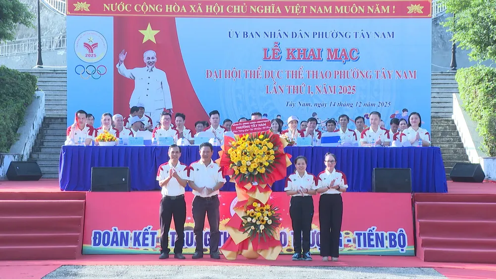 Phường Tây Nam khai mạc Đại hội Thể thao lần thứ I năm 2025