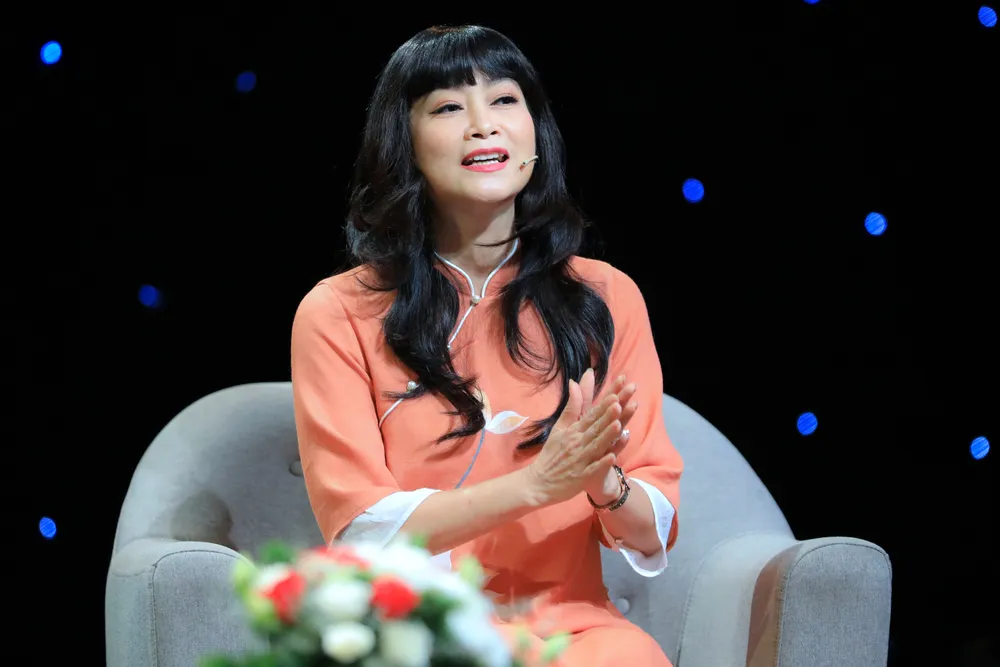 NSƯT Tuyết Thu chia sẻ &quot;bí quyết&quot; giữ gìn mái ấm gia đình. Ảnh: HTV