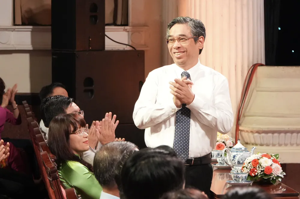 Phó Bí thư Thành ủy TPHCM Nguyễn Phước Lộc tại chương trình . Ảnh:HOÀNG HÙNG Nguyen Phuoc Loc.jpg