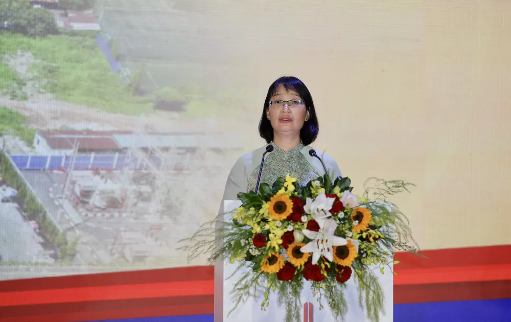 Phó Chủ tịch UBND TPHCM Trần Thị Diệu Thúy phát biểu tại Lễ khánh thành. Ảnh: DŨNG PHƯƠNG z6921927875174_cedb2159b8168b7bea0c21427ea0afde.jpg
