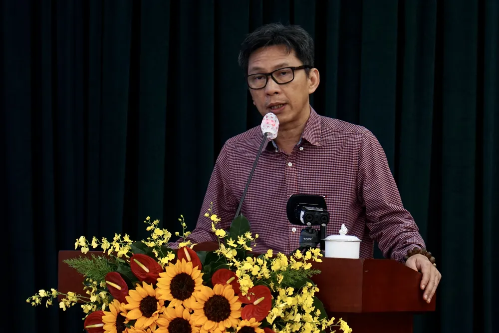 Giám đốc Sở KH-CN Nguyễn Việt Dũng trình bày tham luận tại hội nghị. Ảnh: HOÀNG HÙNG Giám đốc Sở KH-CN Nguyễn Việt Dũng trình bày tham luận tại hội nghị. Ảnh: HOÀNG HÙNG