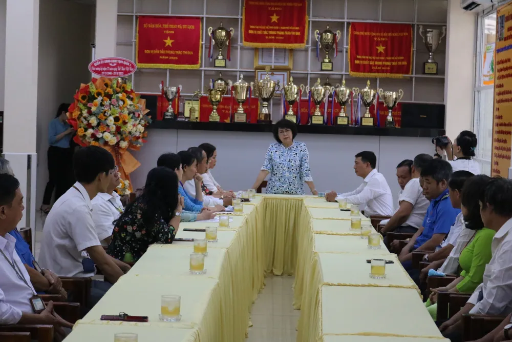 Đồng chí Tô Thị Bích Châu phát biểu tại buổi gặp mặt Đồng chí Tô Thị Bích Châu phát biểu tại buổi gặp mặt