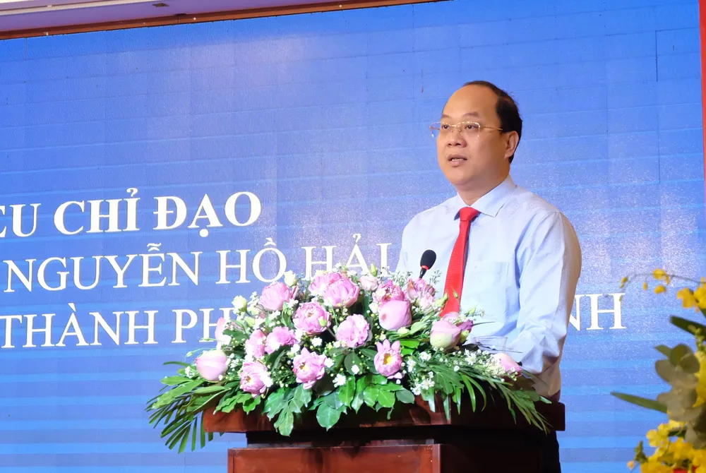 Phó Bí thư Thành ủy TPHCM Nguyễn Hồ Hải phát biểu chỉ đạo tại hội nghị