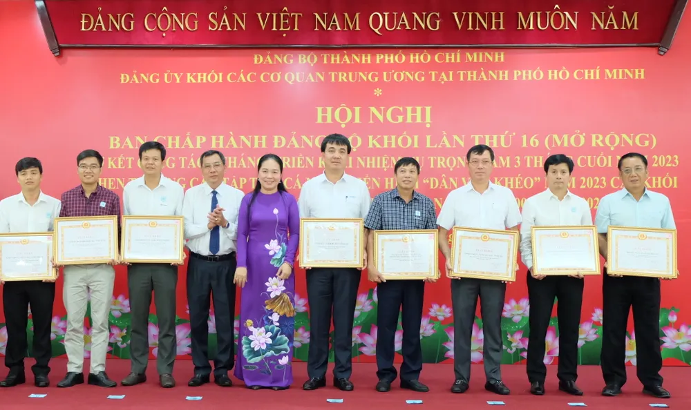 Các tập thể được khen thưởng Dân vận khéo cấp khối năm 2023