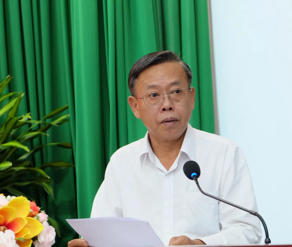 Bí thư Thành ủy TP Thủ Đức Nguyễn Hữu Hiệp phát biểu kết luận tại hội nghị giao ban Bí thư Thành ủy TP Thủ Đức Nguyễn Hữu Hiệp phát biểu kết luận tại hội nghị giao ban