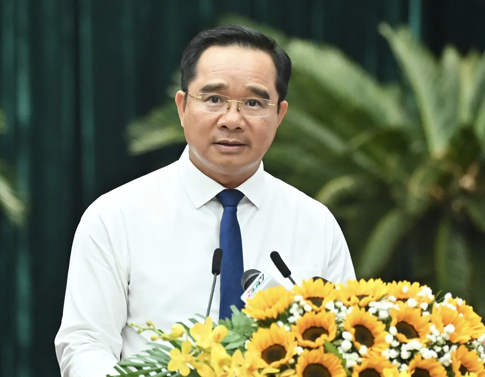 Chủ tịch UBND TPHCM Nguyễn Văn Được làm Trưởng Ban Chỉ đạo theo dõi chỉ đạo đại hội cấp cơ sở. Ảnh: VIỆT DŨNG Ảnh chụp Màn hình 2025-05-19 lúc 11.56.44.png