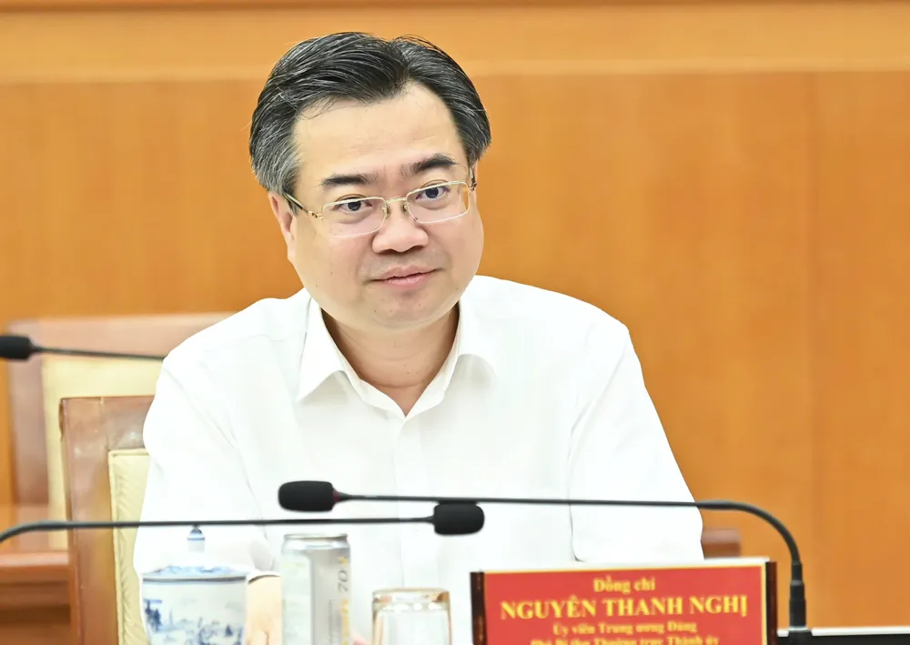 Secrétaire adjoint permanent du Comité du Parti de Hô Chi Minh-Ville, Nguyen Thanh Nghi. Photo VIET DUNG Ảnh chụp Màn hình 2025-05-22 lúc 22.11.30.png